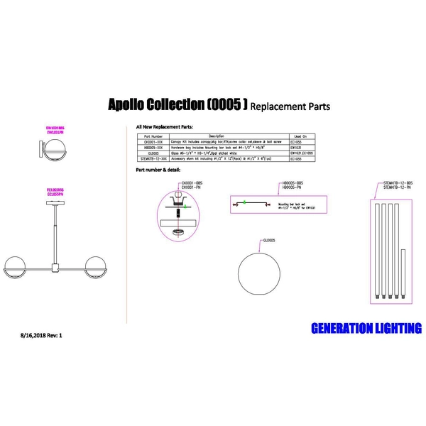 Żyrandol LAMPA wisząca Apollo FE-APOLLO5-BB Elstead FEISS metalowa OPRAWA szklane kule ZWIS condi mosiądz biały