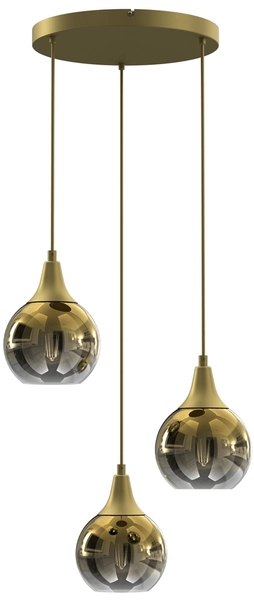 Lampa wisząca Monte MLP8403 krople przydymione złote