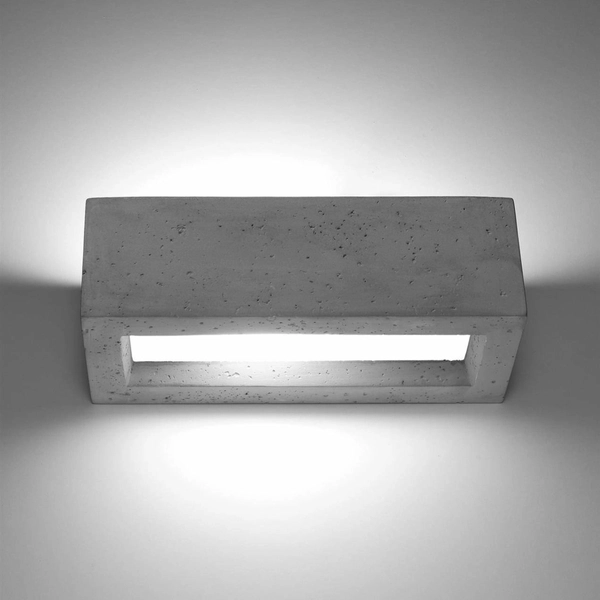 Betonowy kinkiet sypialniany SL.0992 prostokątna lampa