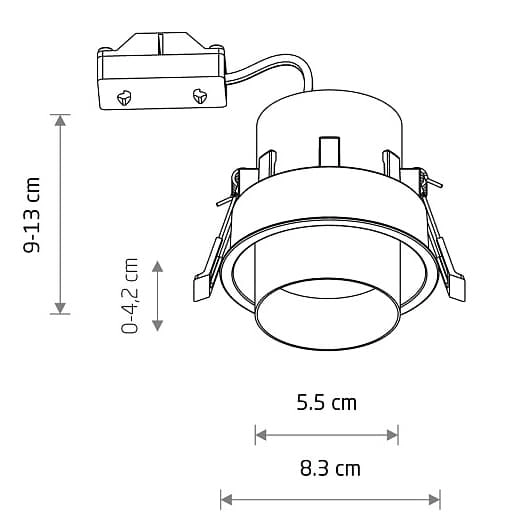 Podtynkowa lampa sufitowa Mono Slide 10801 Nowodvorski czarna miedziana