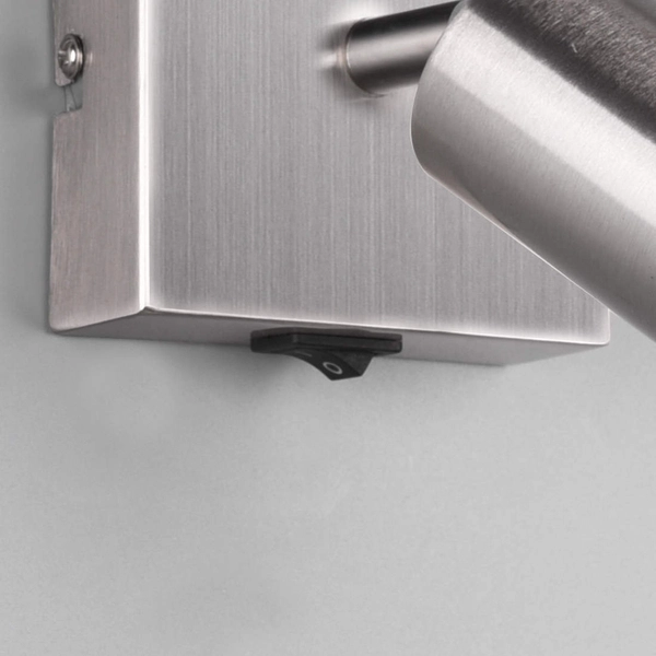 Ścienna LAMPA loftowa VANNES R80181707 RL Light kinkiet OPRAWA metalowa reflektorek regulowany nikiel mat