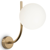 Nowoczesna lampa ścienna Rendez-vous MOD109WL-01BS biała mosiądz