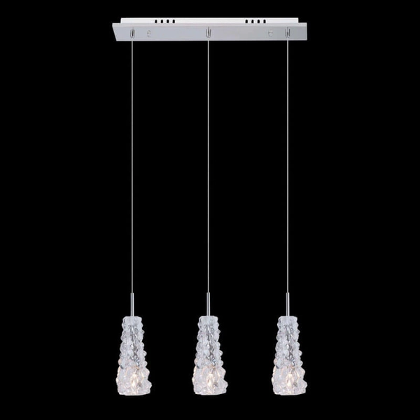 Potrójna lampa wisząca Viviera MDM1603/3 nad stół szklane chrom białe