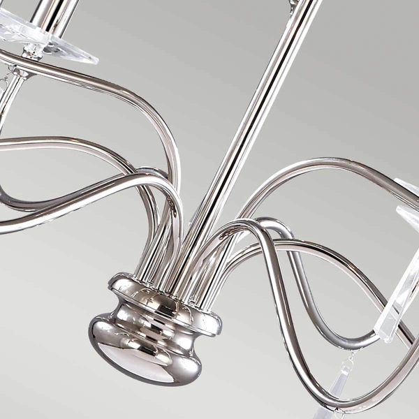 Wisząca lampa z kloszami Finsbury Park FP9-POL-NICKEL+9xLS162 Elstead nikiel