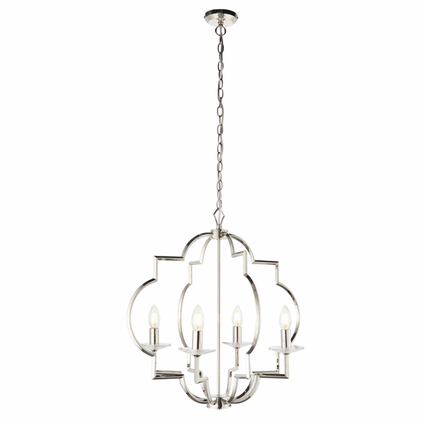 Wisząca lampa pałacowa Gerland 81915 Endon świecznikowa metal szkło nikiel