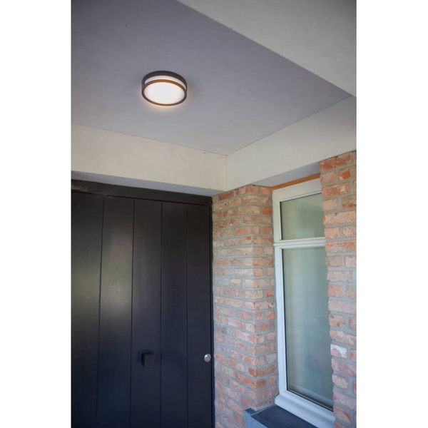 Sufitowa LAMPA plafon ROLA 6382201012 Lutec okrągła OPRAWA metalowy kinkiet LED 13W 3000K zewnętrzny IP54 czarny