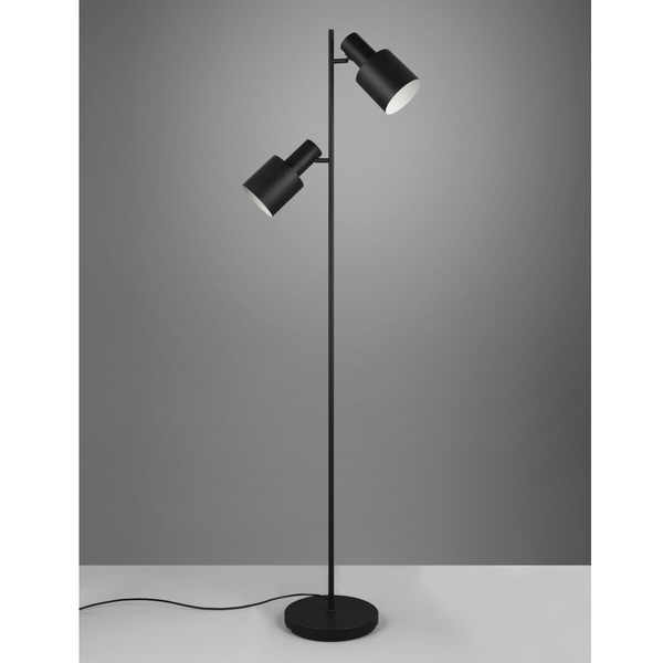 Podłogowa lampa ELIOR DL232419400 Trio reflektorki metalowa czarna