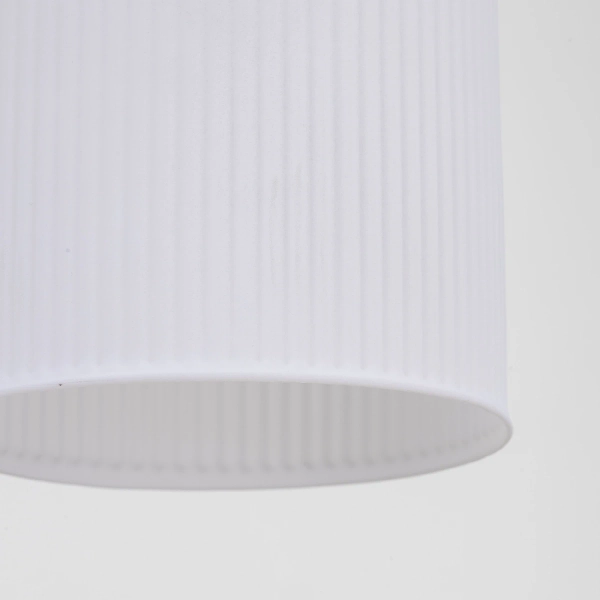 Wisząca lampa do przedpokoju Sophia Cognac ryflowana biały czarny