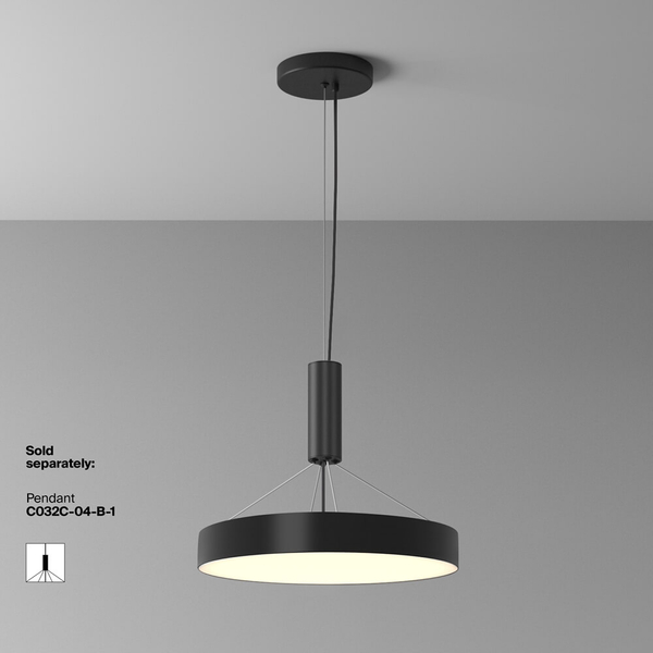 Plafon jadalniany Zon C032CL-45W3K-RD-B Maytoni LED 45W 3000K czarny