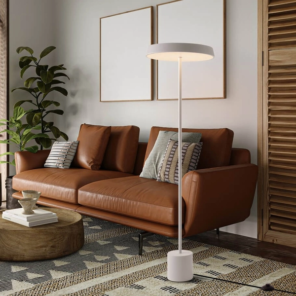 Stojąca lampa do gabinetu CORUNA LE44433 LED 33W 3000K metalowa biała