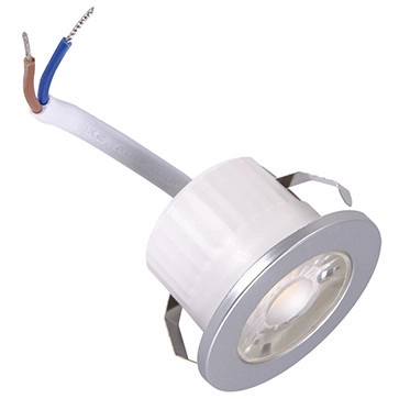 Sufitowa LAMPA wpust FIN LED C 03871 Ideus łazienkowa OPRAWA okrągła LED 3W 4000K minimalistyczna IP44 srebrna