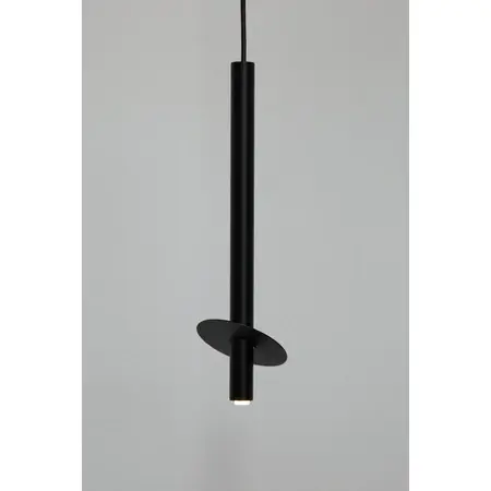 Metalowa lampa wisząca Sopel Ring 41224 tubka nad stół czarna