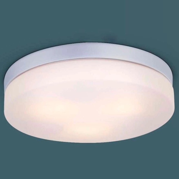 Zewnętrzna LAMPA sufitowa stropowa VRANOS 32113 Globo tarasowa OPRAWA okrągła PLAFON do łazienki IP44 biały srebrny