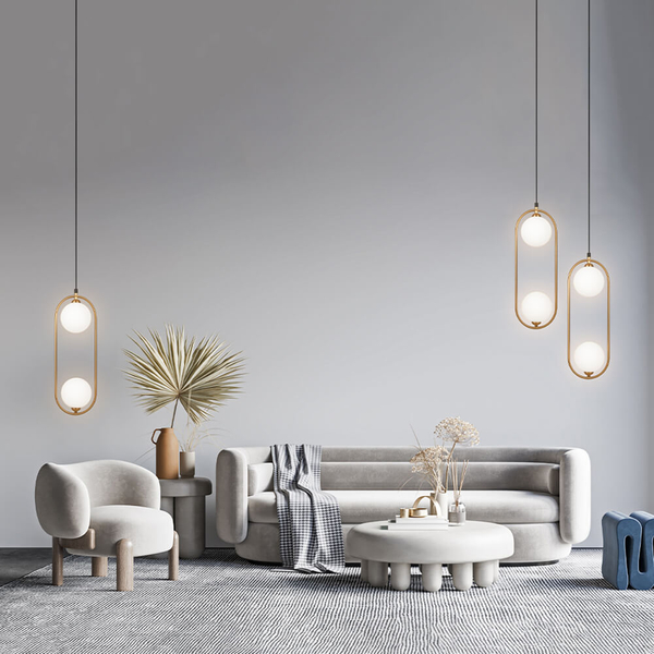 Lampa wisząca eliptyczna Ring MOD013PL-02BS1 zwis mosiądz