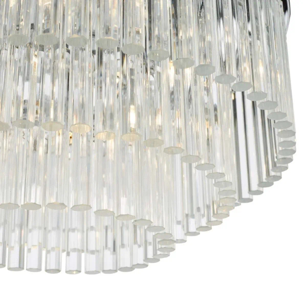 Kryształowy plafon Logan LOG5408 glamour okrągły chrom