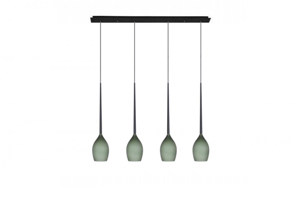 Wisząca lampa zielona Izza do pokoju dziennego zielona