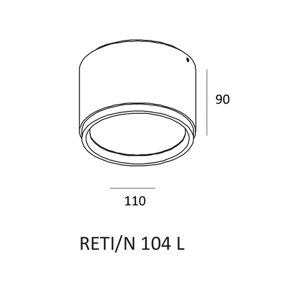 Sypialniany plafon Reti 310402121 Elkim LED 10W 3000K okrągły aluminium biały
