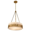 Lampa wisząca nad stół Sawgrass QN-SAWGRASS-3P-DG-O z łańcuchami złota