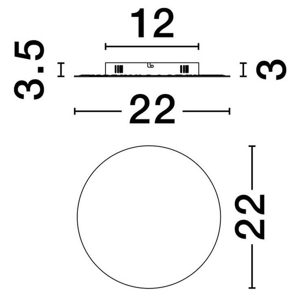 Naścienna lampa jadalniana CHICA LE44710 LED 12W 3000K plate kawowa