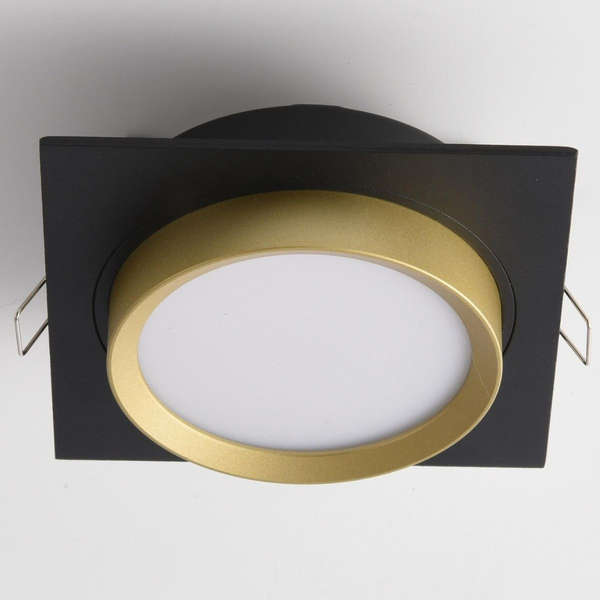 Lampa podstropowa wpuszczana downlight czarna złota Hoop OUTLET
