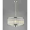 Szklana lampa wisząca Evelyn EVE0338 do jadalni srebrny przezroczysty