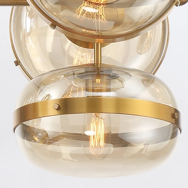 Szklana lampa wisząca Nottingham QN-NOTTINGHAM-10LP-AB złoty przezroczysty