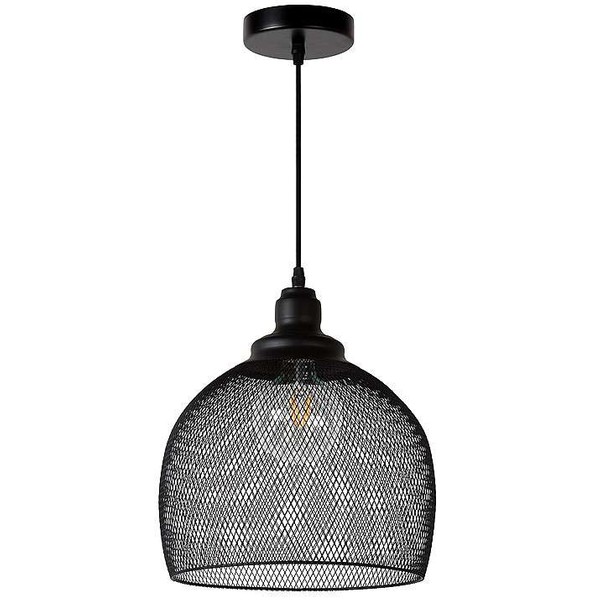 Ażurowa lampa wisząca MESH 43404/28/30 siatka kopuła loft czarna