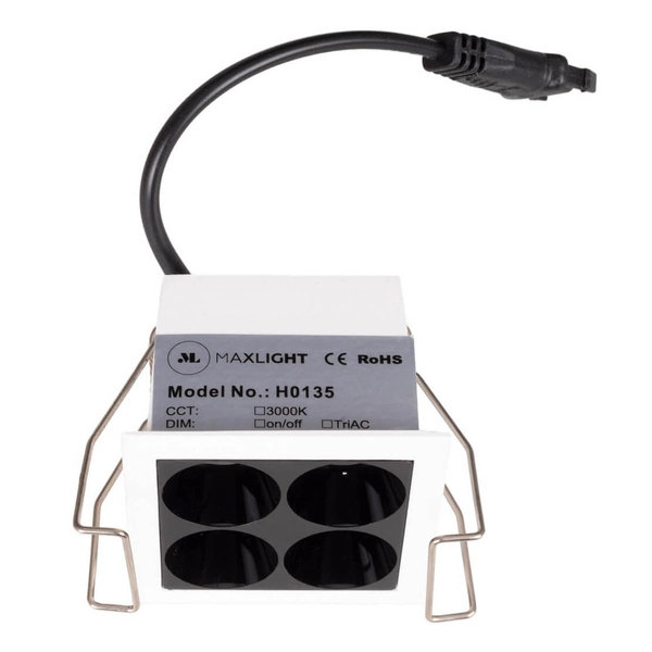 Wpuszczana lampa kostka X-LINE H0135 Maxlight LED 5W 3000K sufitowa biały czarny