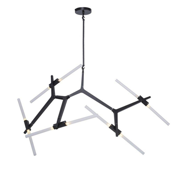 Designerska lampa wisząca Sticks ST-1001-10 black Step salonowa czarna