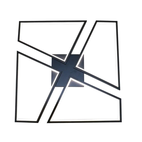 Geometryczny plafon Nivra LP-0811/1C BK LED 45W 3000-6000K czarny