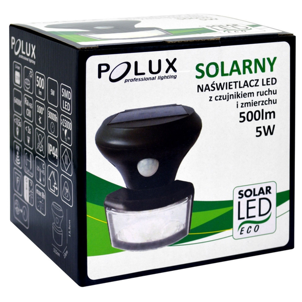 Naświetlacz solarny LED 307729 5W 500lm 6400K do ogrodu