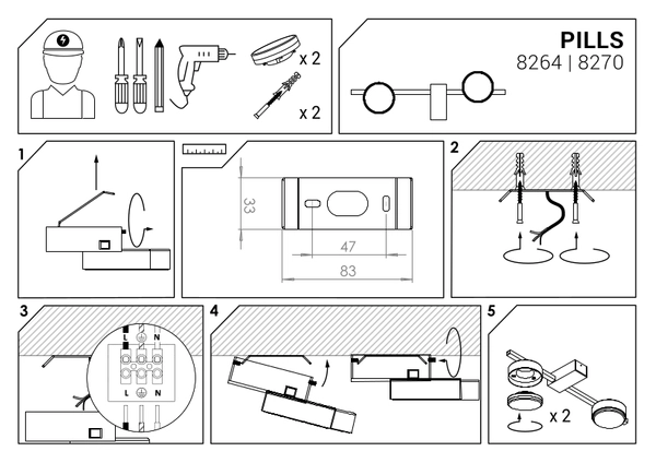 Plafoniera LAMPA sufitowa PILLS 8270 Nowodvorski metalowa OPRAWA loftowy plafon biały