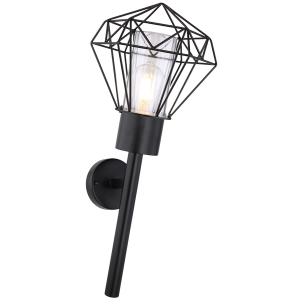 Elewacyjna LAMPA zewnętrzna HORACE 31355W Globo ścienna OPRAWA ogrodowa druciana outdoor IP44 czarna
