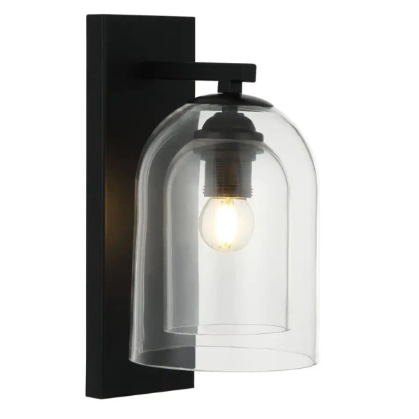 Szklana naścienna lampa Elaris LP-8103/1W TR nad stolik przezroczysty