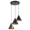 Lampa stożkowa wisząca CONO 10067 potrójna czarny