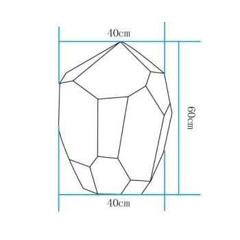 Stojąca lampa kamień Diamond ES-ST016 Step LED 5W RGBW IP54 stone biała
