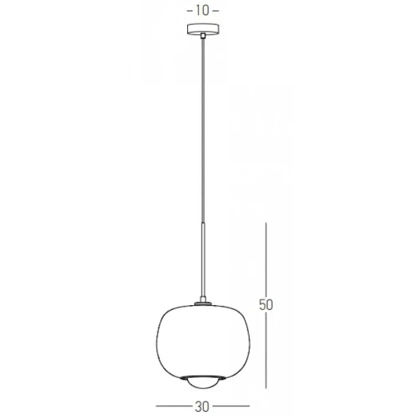 Szklana zwisająca lampa 22058 kula do jadalni przydymiona złota