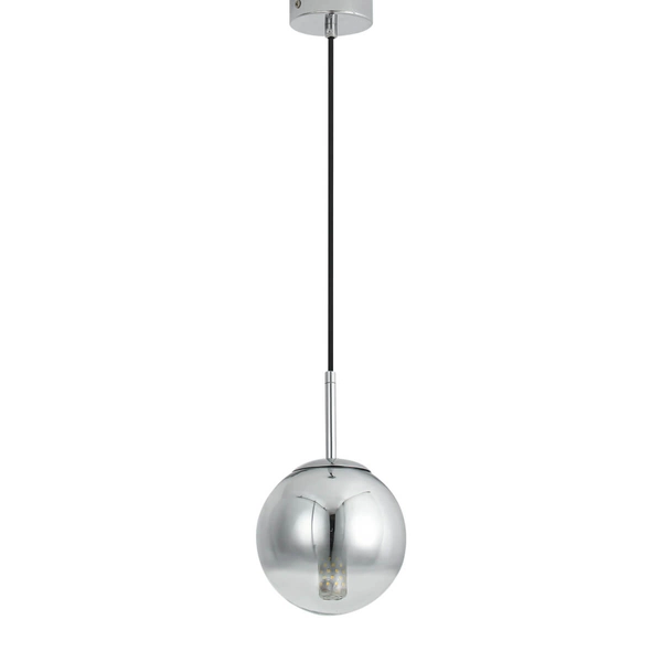 Kulista lampa wisząca Palla LP-2844/1P S CH szklana kula ball chrom