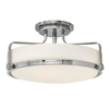 Metalowa lampa sufitowa Harper HK-HARPER-SFM-CM Hinkley szkło biały chrom