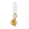 Ścienna lampa glamour CORVIZO LE45278 szklana metalowa biała złota
