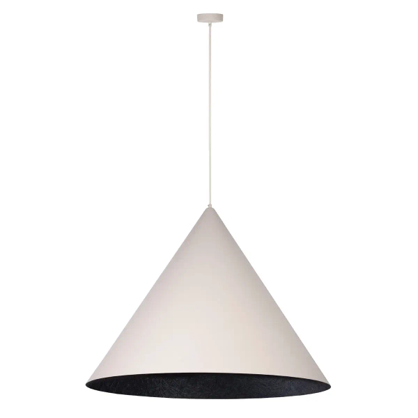 Stożkowa lampa wisząca VESUVIO 41075 skandynawska beżowa czarna