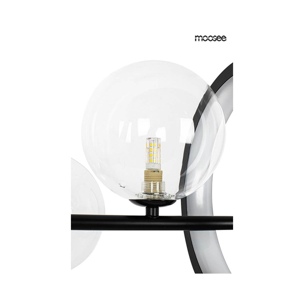 Wisząca lampa kuchenna Alure LED 15W nad wyspę balls czarna