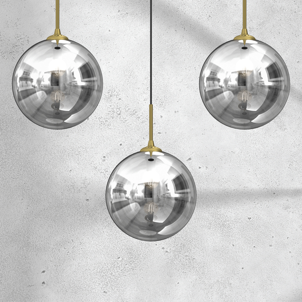 Lampa wisząca Reflex MLP8415 loftowe kule przydymione złote