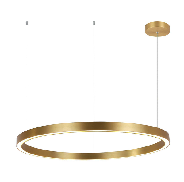 Lampa wisząca Midway LP-033/1P L GD ring LED 54W 3000K zwis złoty