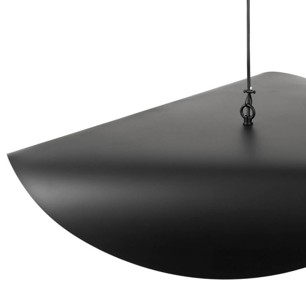 Wisząca lampa kapelusz ENZO ST-F22020601-D40 black szklana czarny złoty