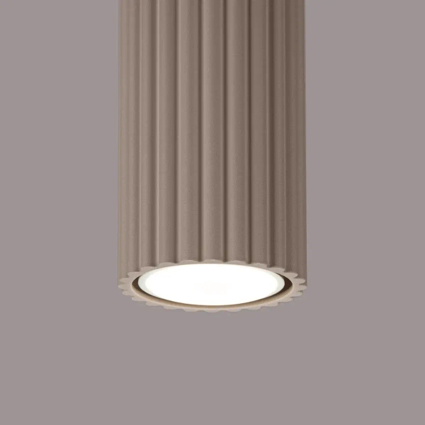 Ryflowana lampa sufitowa KARBON SL.1758 podłużna kaszmirowa