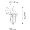 Zewnętrzna LAMPA ścienna VELENCE 8201 Rabalux KINKIET ogrodowy OPRAWA elewacyjna klasyczna retro outdoor IP43 biała