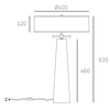 Biurkowa lampka Bow T02107BK Cosmolight marmur na biurko biały