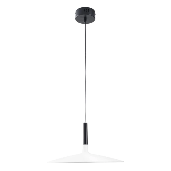 Wisząca lampa talerz Hank ST-10229P white LED 7W 3000K metalowa biała czarna