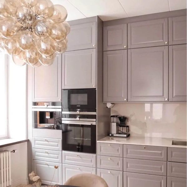 Molekułowa lampa wisząca Gross 4200440-5503 szklane kule bursztynowa